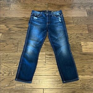7 For All Mankind Cropped High Waist Vintage Straight Size 29